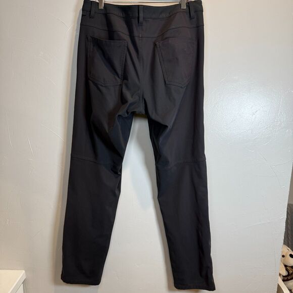 Lululemon Men's ABC Classic Fit 5 Pocket Pants Size 34 Obsidian Gray *FLAWS* - Picture 5 of 15